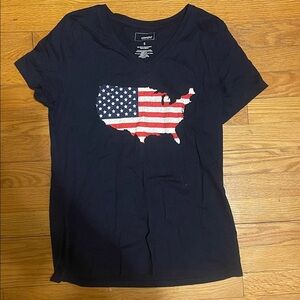 Sonoma Navy USA Flag Graphic Tee